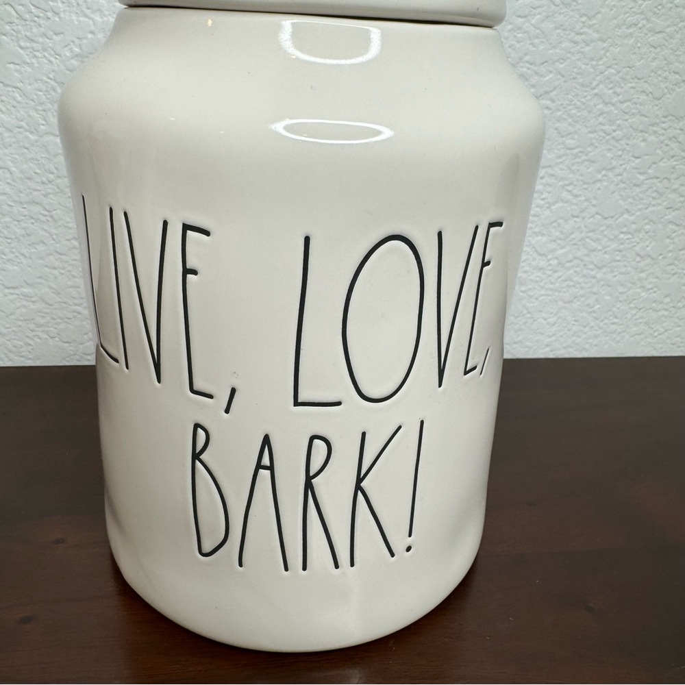 Rae Dunn Live, Love, Bark Unique Canister Ceramic Perfectly Perfect - Picture 4 of 8
